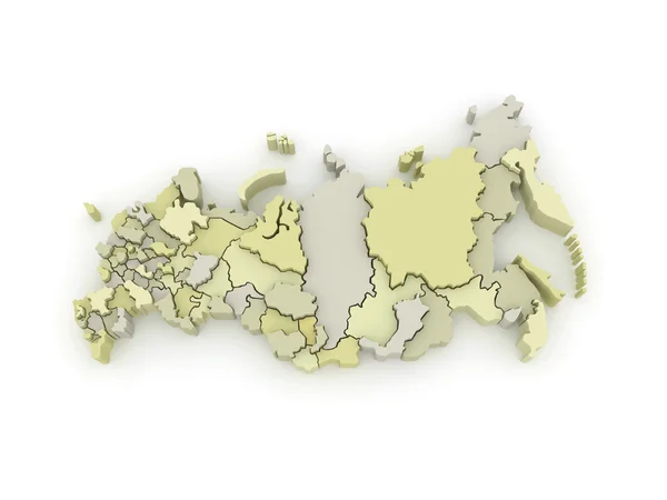 Mappa tridimensionale della Russia . — Foto Stock