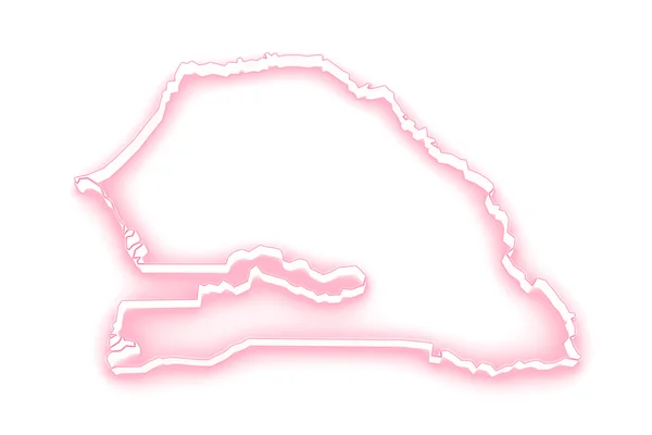 O mapa de Senegal . — Fotografia de Stock