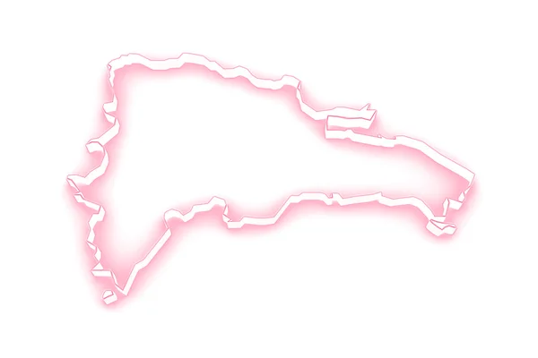 La carte de République dominicaine — Photo