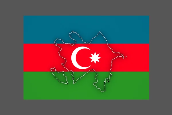 Карта Азербайджана . — стоковое фото