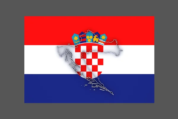 El mapa de Croacia. — Foto de Stock