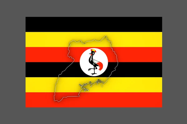 La mappa di Uganda . — Foto Stock