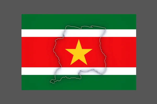 La mappa di suriname . — Foto Stock