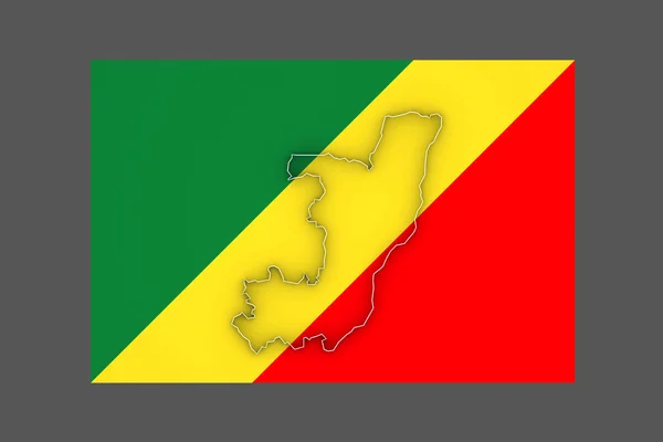 Mapa Republiki Konga. — Zdjęcie stockowe