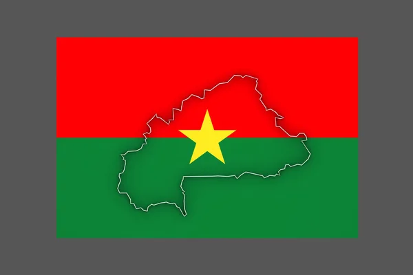 Mapa Burkina Faso. — Zdjęcie stockowe