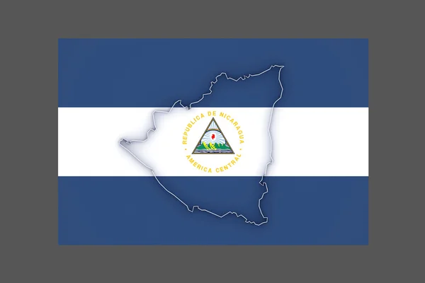 Kaart van nicaragua. — Stockfoto