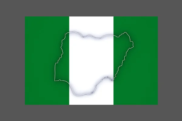 Mapa de nigeria . — Fotografia de Stock