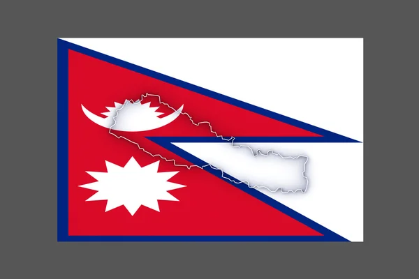 Karte von Nepal. — Stockfoto