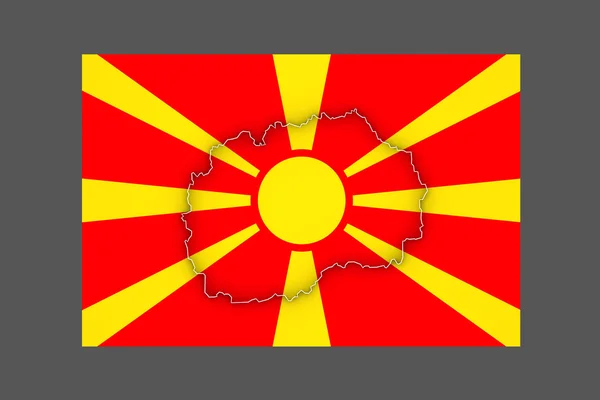 Kaart van Macedonië. — Stockfoto