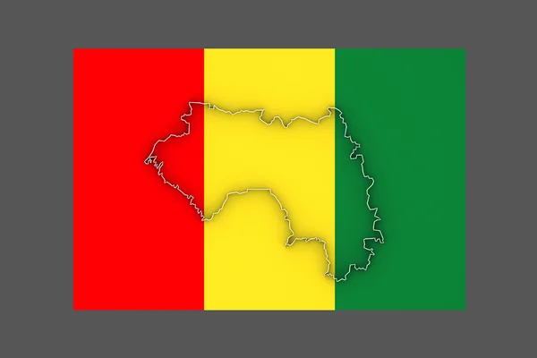 La mappa di Guinea . — Foto Stock