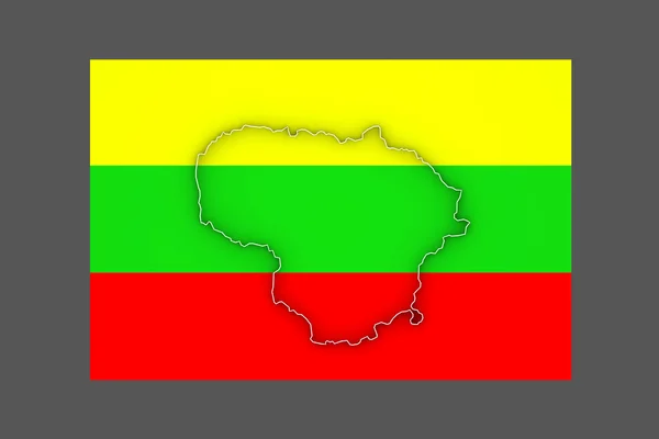 立陶宛地图. — 图库照片
