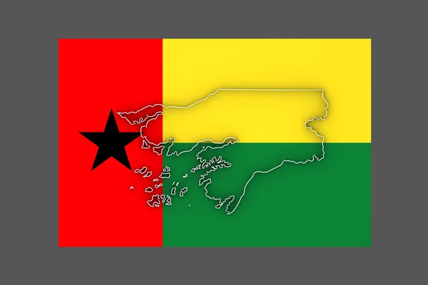 Mapa Guineje-Bissau. — Stock fotografie