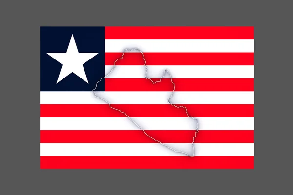 La mappa di Liberia . — Foto Stock