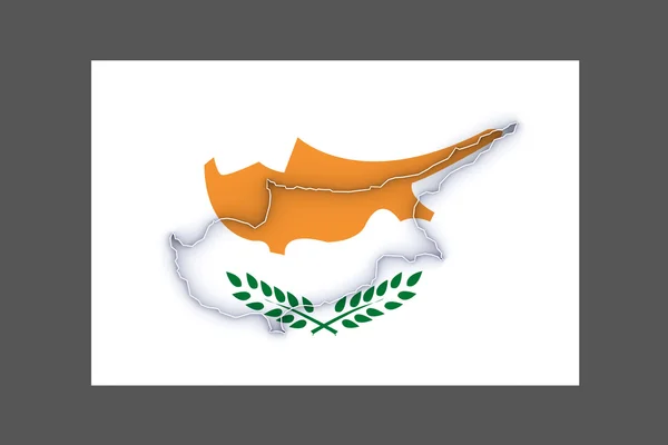 Kaart van Cyprus. — Stockfoto