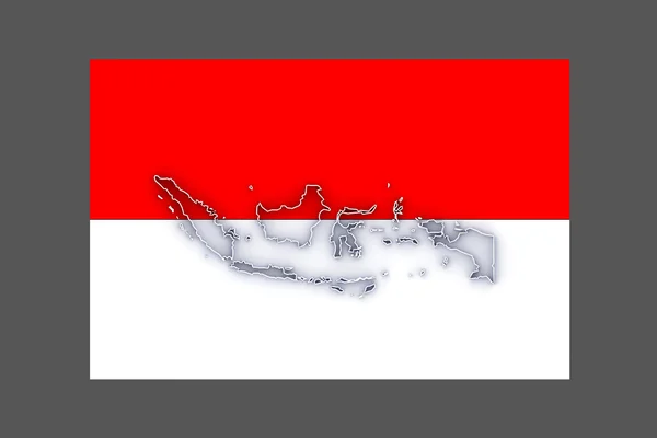 Карта Индонезии. — стоковое фото