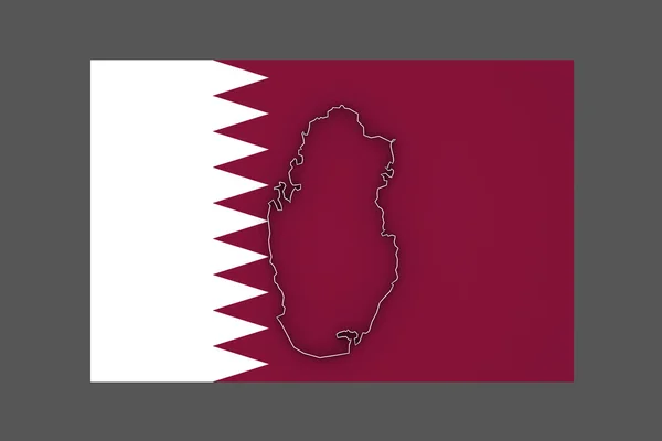 Map of Qatar. — Stock Photo, Image