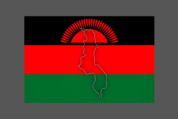 La mappa di Malawi . — Foto Stock