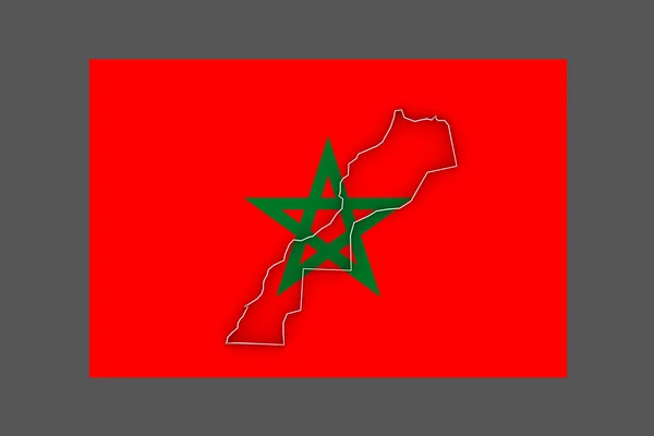 Karte von Marokko. — Stockfoto