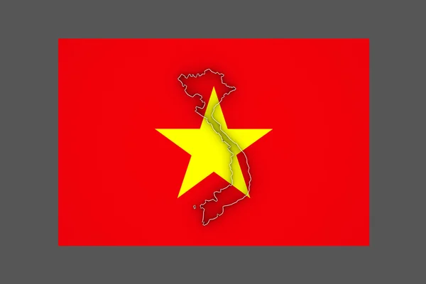 Mapa Vietnamu. — Stock fotografie