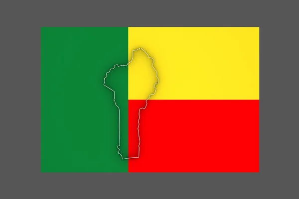 Map of Benin. — Stock Photo, Image