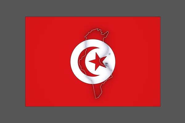 Mapa tunezji. — Zdjęcie stockowe