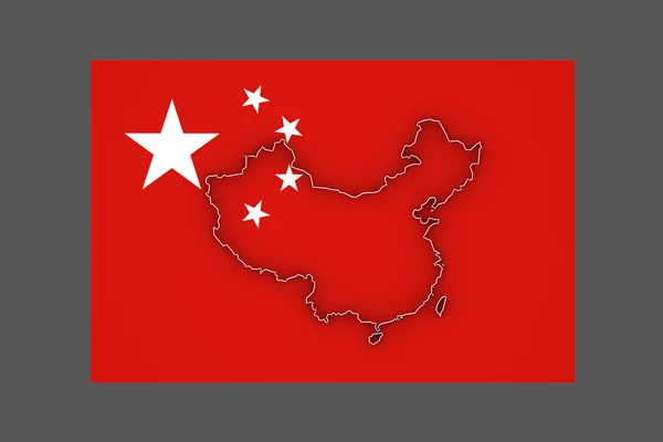 Karte von China. — Stockfoto