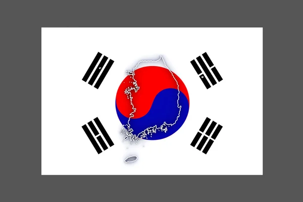 Χάρτης της Νότιας Κορέας. — Φωτογραφία Αρχείου