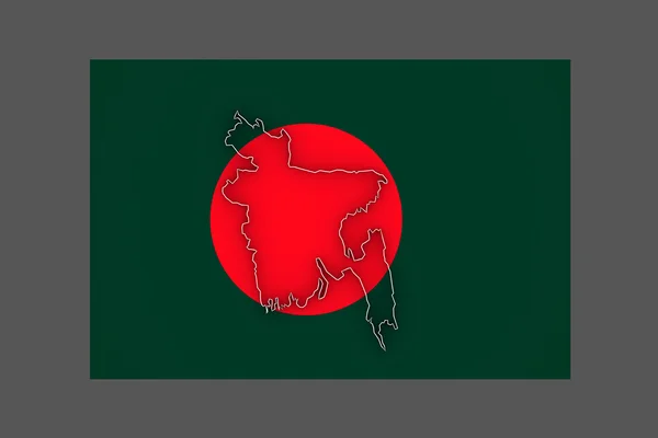 Bangladeş Haritası. — Stok fotoğraf