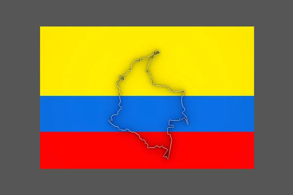 Mapa Kolumbie. — Stock fotografie