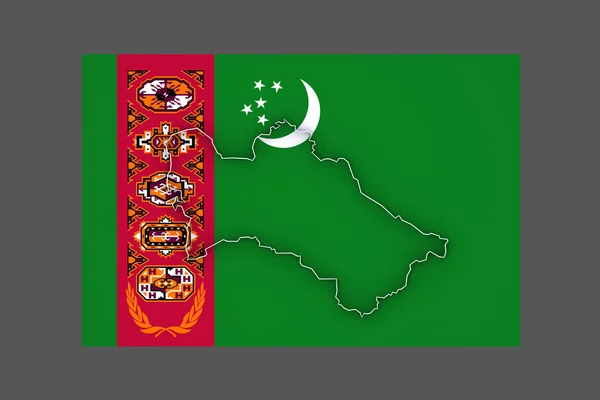 Karte von Turkmenistan. — Stockfoto