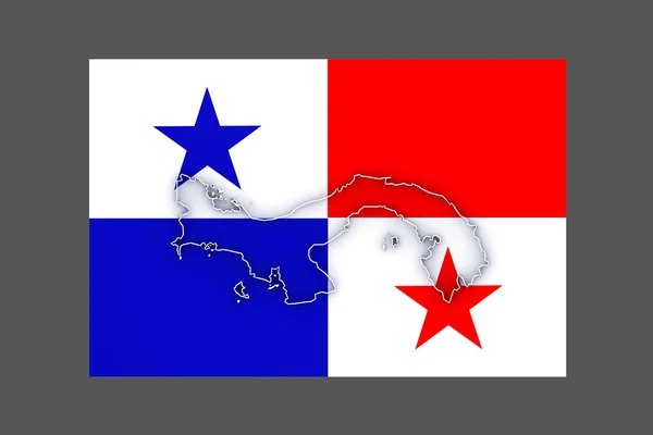 O mapa de Panamá . — Fotografia de Stock