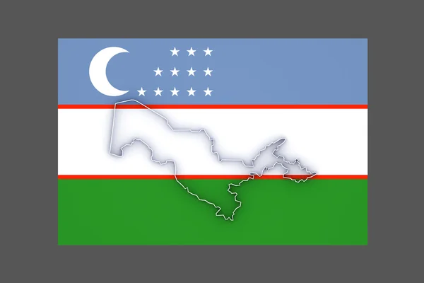 La carte de L'Ouzbékistan . — Photo