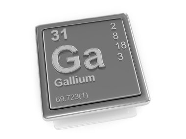 Gallium. Chemical element. clipart