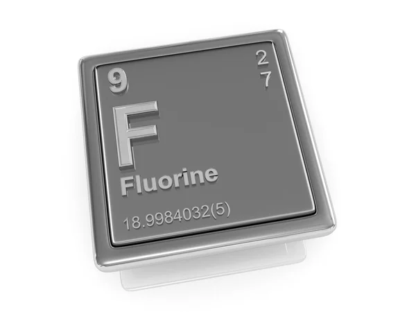 Flúor. Elemento químico . — Fotografia de Stock