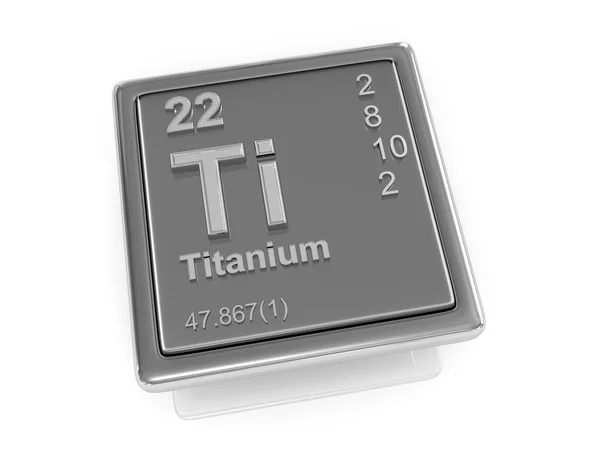 Titanium. Chemical element. — Stock Photo, Image