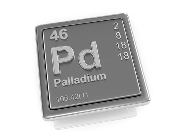 Du palladium. Élément chimique . — Photo