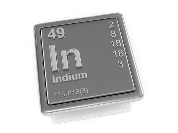 Indium. Chemisches Element. — Stockfoto