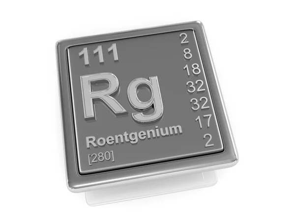 Rötengenium. Chemisches Element. — Stockfoto