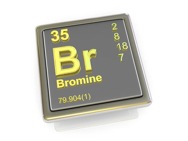 Brom. Chemisches Element. — Stockfoto