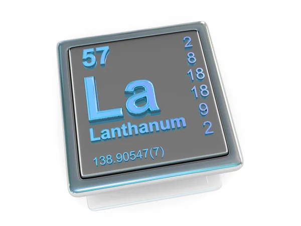 Lanthanium. scheikundig element. — Stockfoto