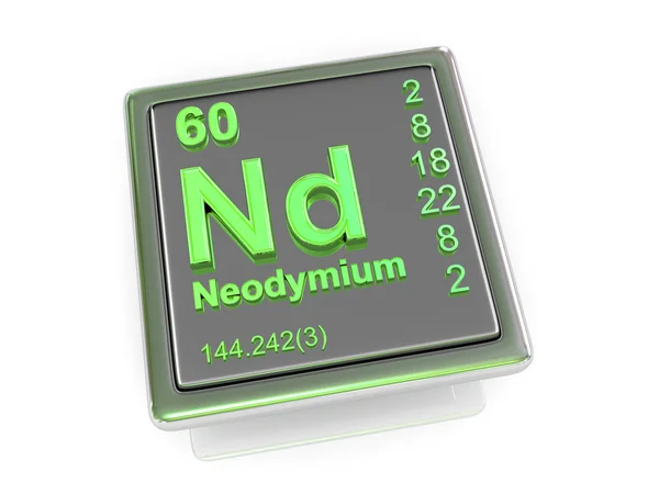 Neodimyum. kimyasal element. — Stok fotoğraf