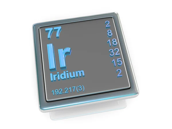 Iridium. scheikundig element. — Stockfoto