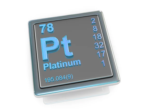 Platinum. Chemical element. — Stock Photo, Image