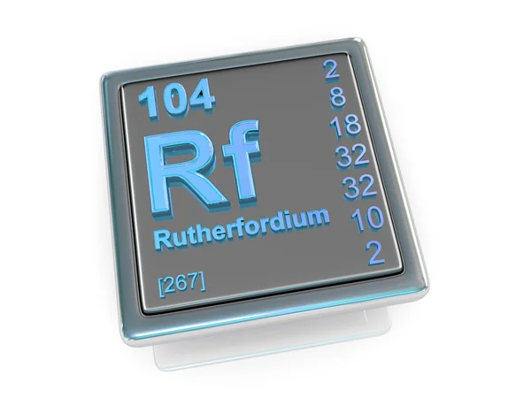 Rutherfordium。化学成分. — 图库照片