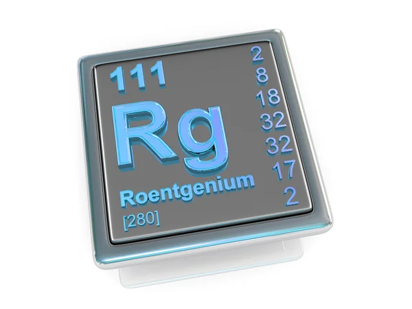Roentgen. pierwiastek chemiczny. — Zdjęcie stockowe