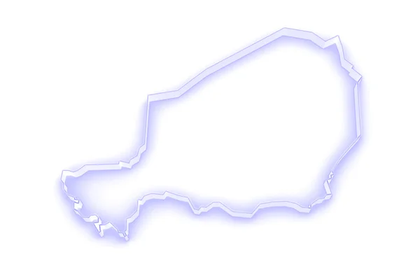 Mapa Nigru — Zdjęcie stockowe