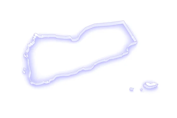 Karte des Jemen. — Stockfoto