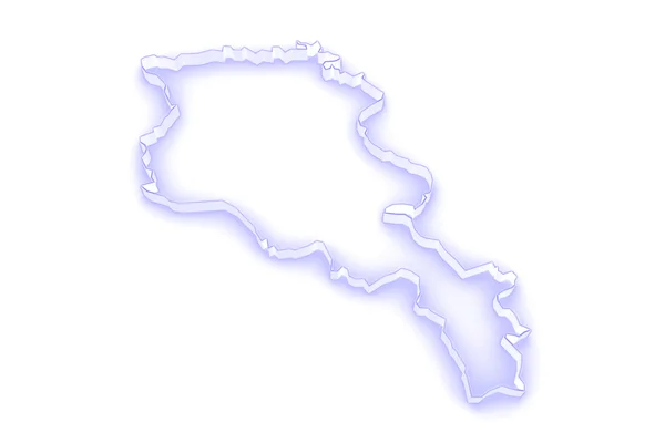 Örményország térképén — Stock Fotó