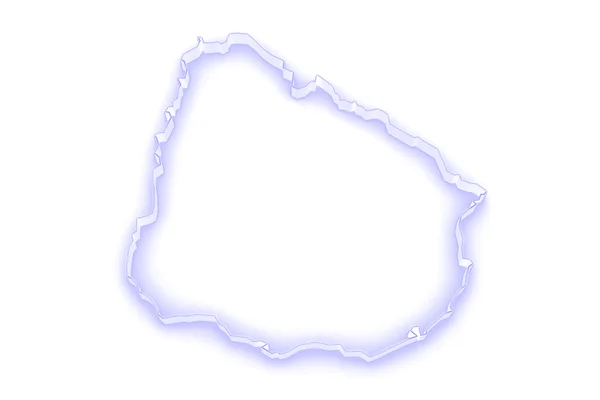 Mapa uruguay. — Stock fotografie