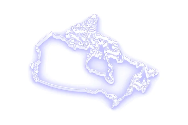 Mappa tridimensionale del Canada . — Foto Stock